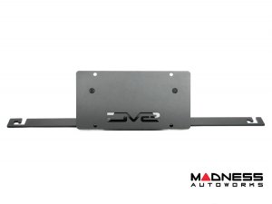 Ford Bronco Front License Plate Relocation Bracket - Factory Capable Steel Bumper - DV8 - Angled